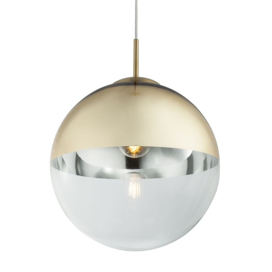 Globo - Ljuskrona med textilsladd 1xE27/40W/230V diameter 30 cm