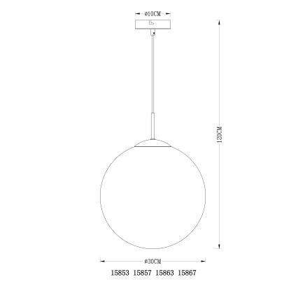 Globo - Ljuskrona med textilsladd 1xE27/40W/230V diameter 30 cm
