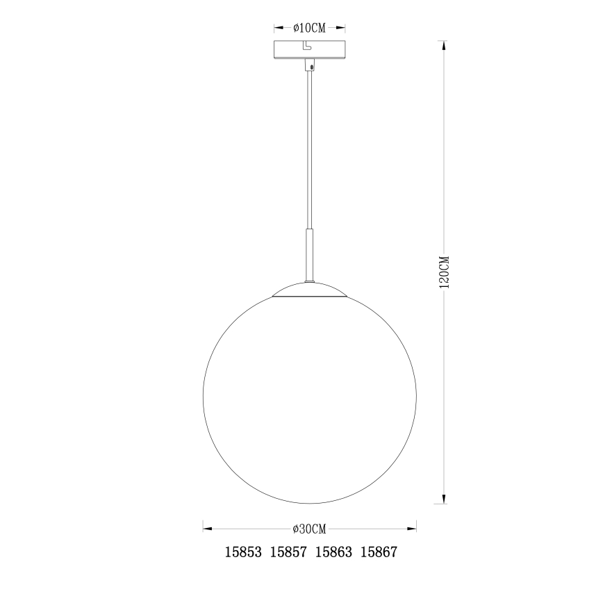 Globo - Ljuskrona med textilsladd 1xE27/40W/230V diameter 30 cm