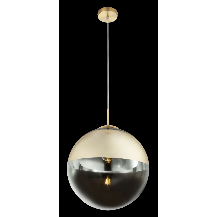 Globo - Ljuskrona med textilsladd 1xE27/40W/230V diameter 33 cm