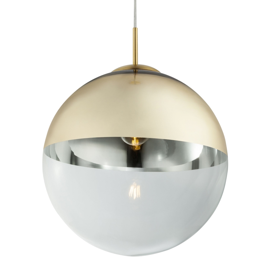 Globo - Ljuskrona med textilsladd 1xE27/40W/230V diameter 33 cm