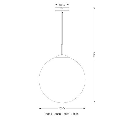Globo - Ljuskrona med textilsladd 1xE27/40W/230V diameter 33 cm