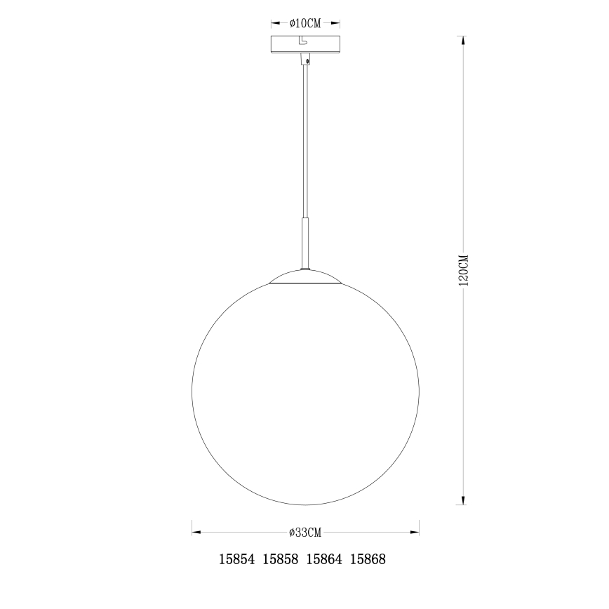Globo - Ljuskrona med textilsladd 1xE27/40W/230V diameter 33 cm