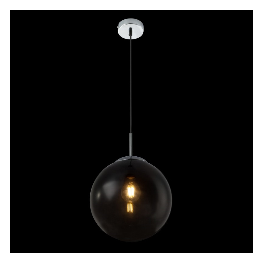 Globo - Ljuskrona med textilsladd 1xE27/40W/230V diameter 25 cm