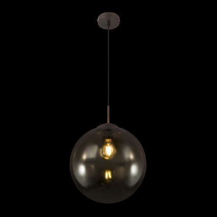 Globo - Ljuskrona med textilsladd 1xE27/40W/230V diameter 30 cm