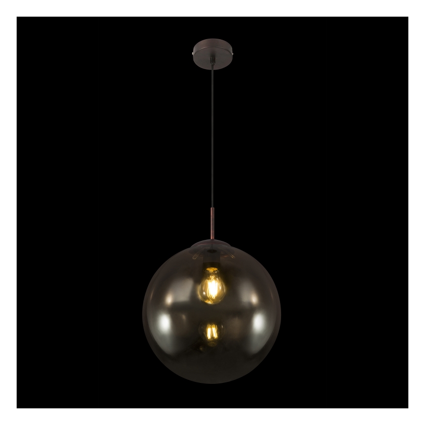 Globo - Ljuskrona med textilsladd 1xE27/40W/230V diameter 30 cm