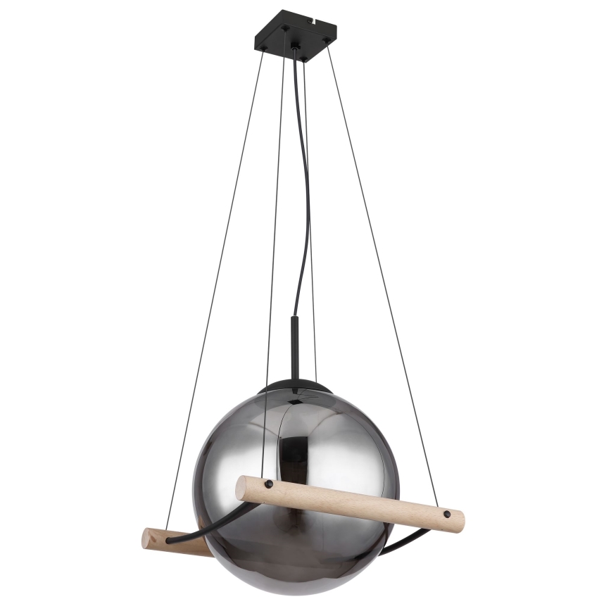 Globo - Ljuskrona med textilsladd 1xE27/15W/230V gummiträd