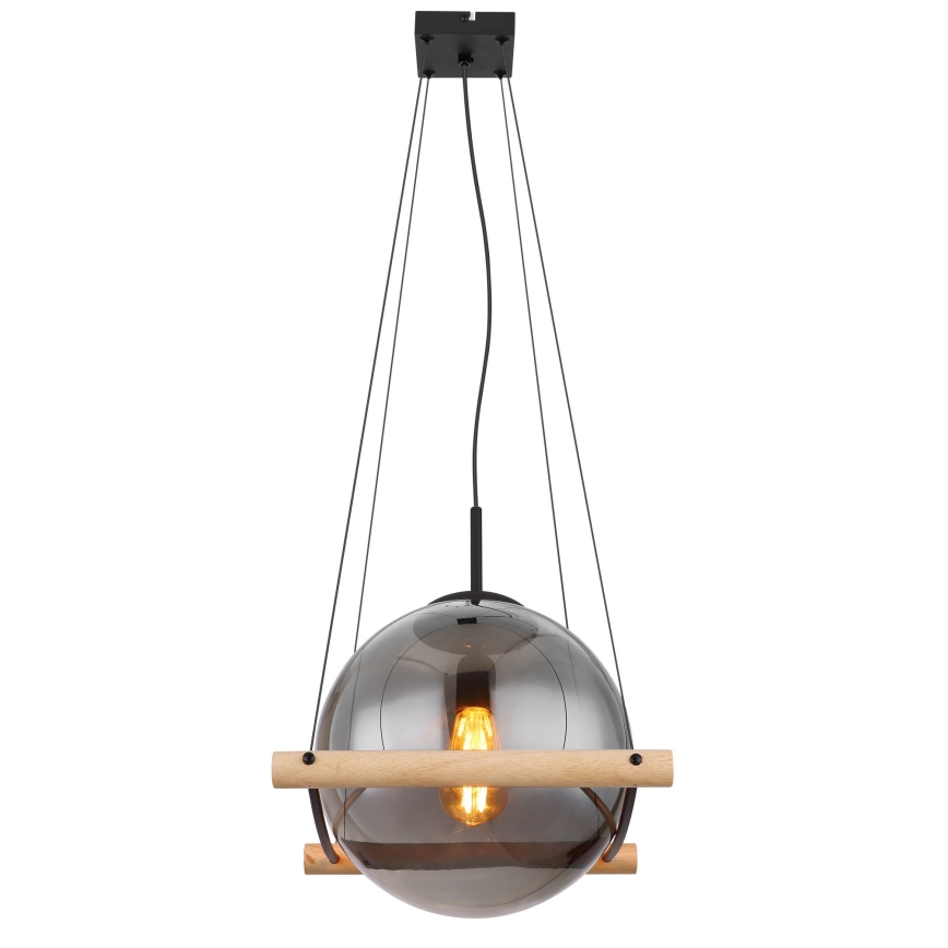 Globo - Ljuskrona med textilsladd 1xE27/15W/230V gummiträd