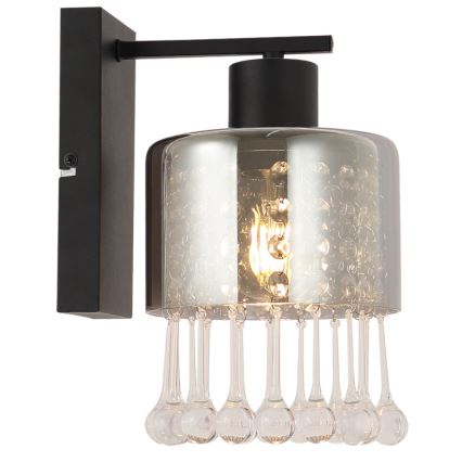 Globo - Vägglampa 1xE27/60W/230V svart