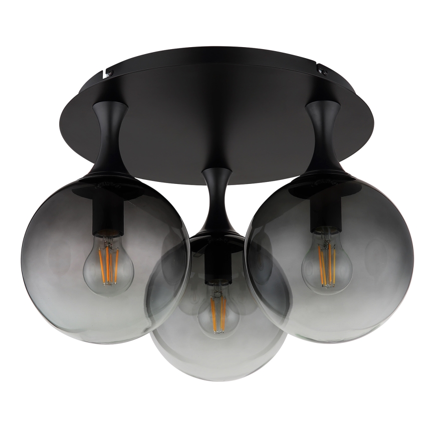 Globo - Ytmonterad ljuskrona 3xE27/10W/230V diameter 46 cm svart