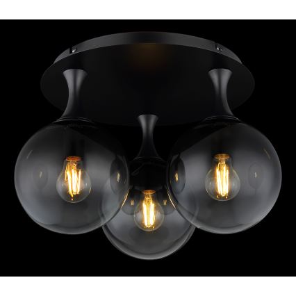 Globo - Ytmonterad ljuskrona 3xE27/10W/230V diameter 46 cm svart