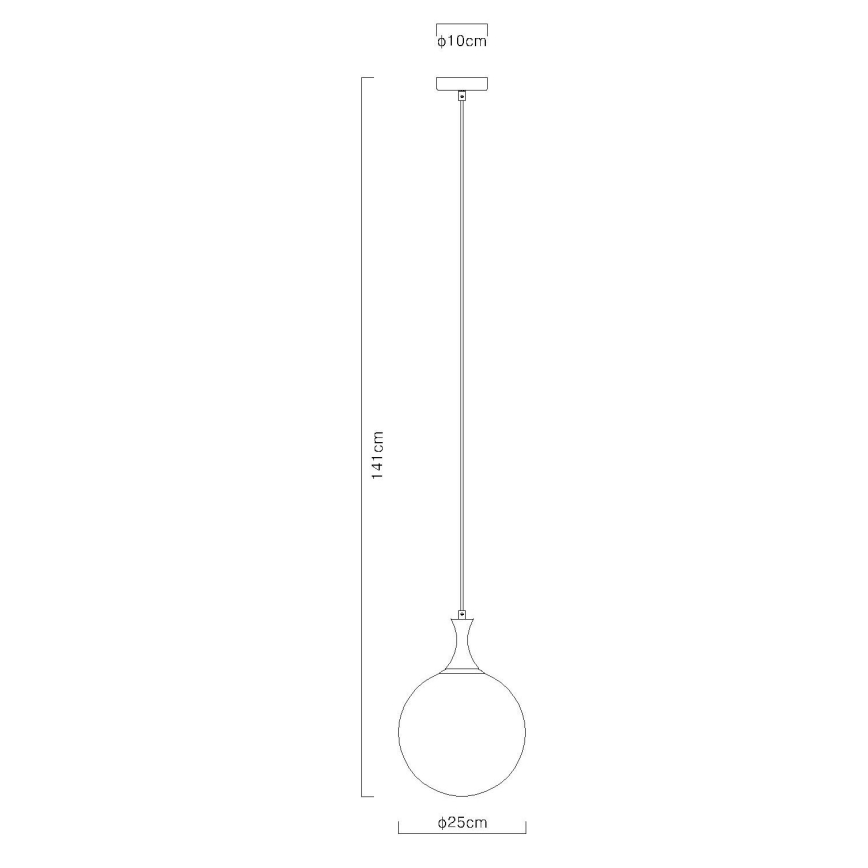 Globo - Ljuskrona med textilsladd 1xE27/10W/230V diameter 25 cm svart