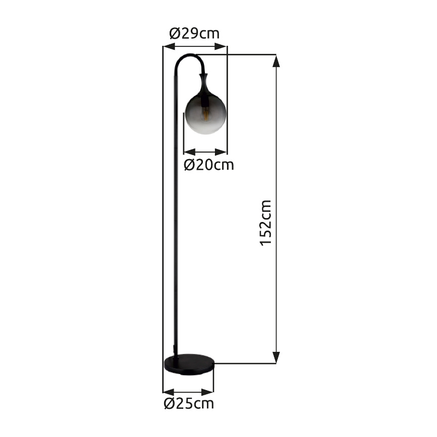 Globo - Golvlampa 1xE27/10W/230V