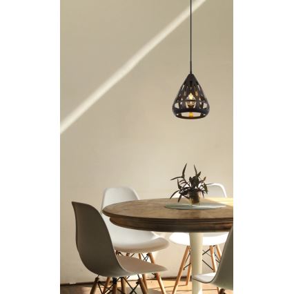 Globo - Ljuskrona med textilsladd 1xE27/40W/230V