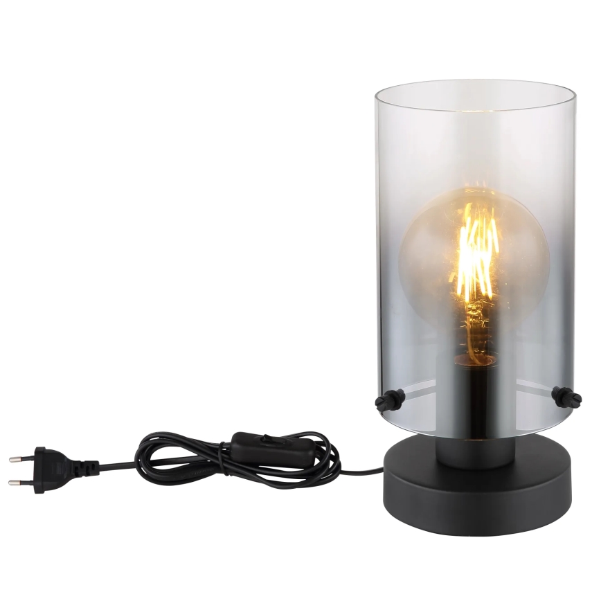 Globo - Bordslampa 1xE27/40W/230V diameter 12,5 cm svart