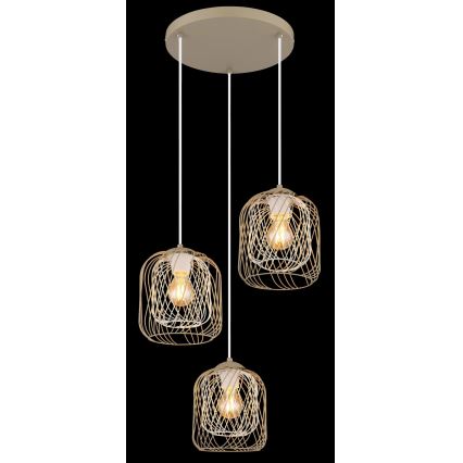Globo - Pendellampa med kabel 3xE27/40W/230V
