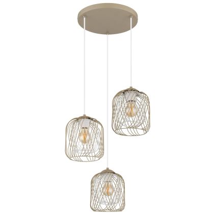 Globo - Pendellampa med kabel 3xE27/40W/230V