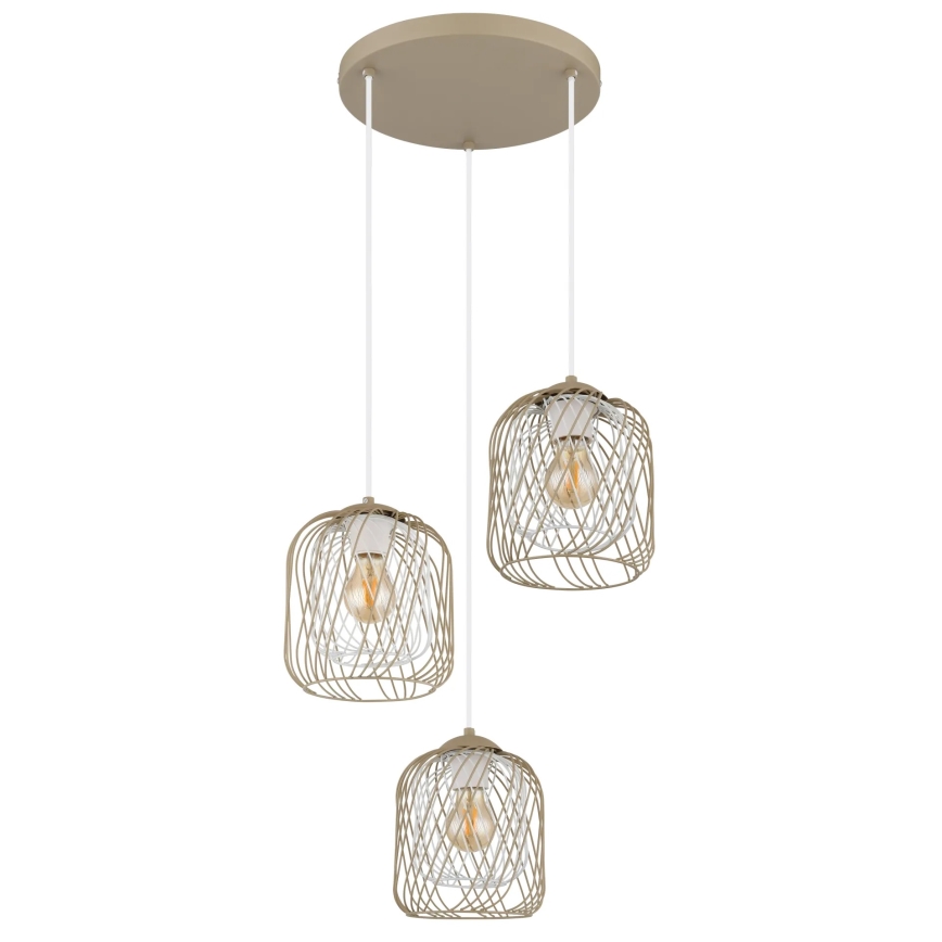 Globo - Pendellampa med kabel 3xE27/40W/230V