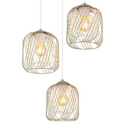 Globo - Pendellampa med kabel 3xE27/40W/230V