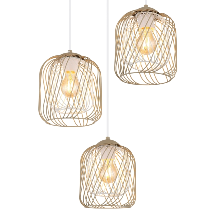 Globo - Pendellampa med kabel 3xE27/40W/230V