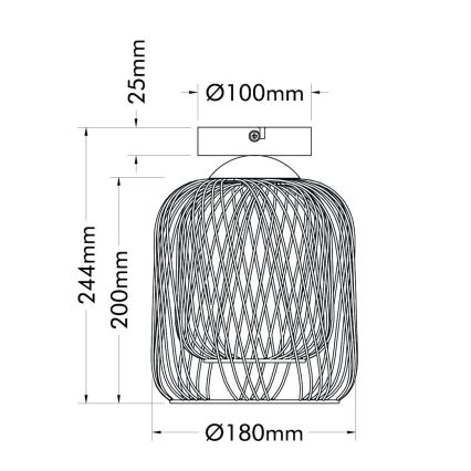 Globo - Taklampa 1xE27/40W/230V Ø 18 cm