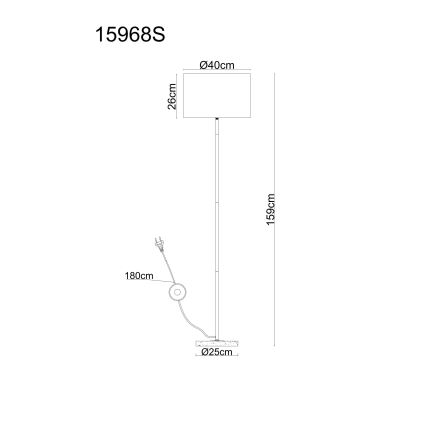 Globo - Golvlampa 1xE27/60W/230V