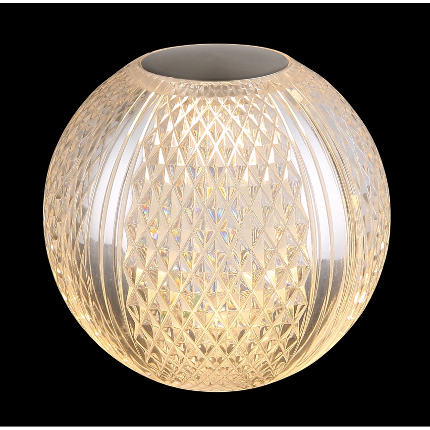 Globo - LED ljusreglerad bordslampa touch LED/2W/5V 1200 mAh USB genomskinlig