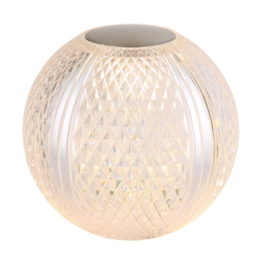 Globo - LED ljusreglerad bordslampa touch LED/2W/5V 1200 mAh USB genomskinlig