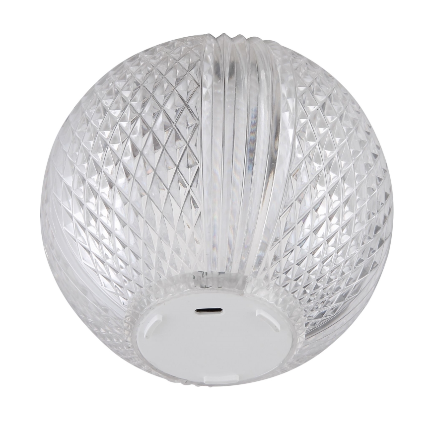 Globo - LED ljusreglerad bordslampa touch LED/2W/5V 1200 mAh USB genomskinlig