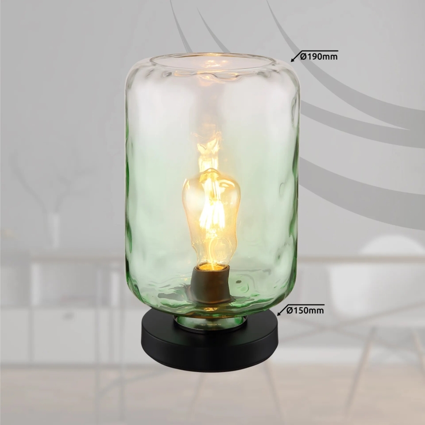 Globo - Bordslampa 1xE27/60W/230V grön