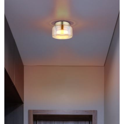 Globo - LED taklampa 1xGX53/6W/230V diameter 13 cm rökig/brun
