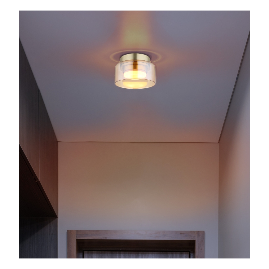 Globo - LED taklampa 1xGX53/6W/230V diameter 13 cm rökig/brun