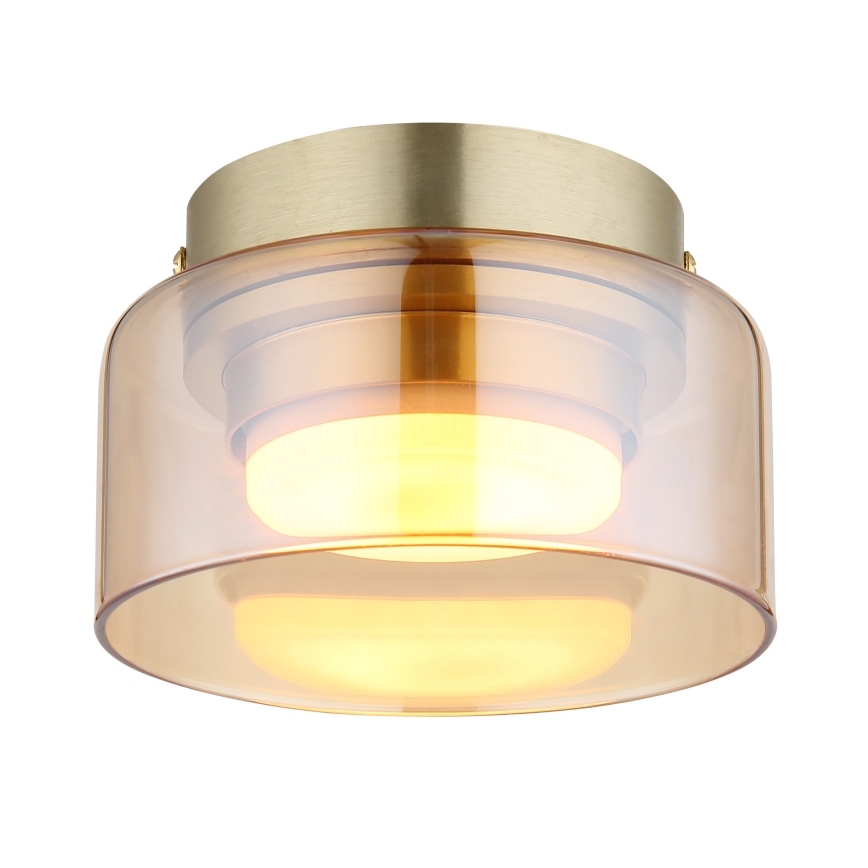Globo - LED taklampa 1xGX53/6W/230V diameter 13 cm rökig/brun