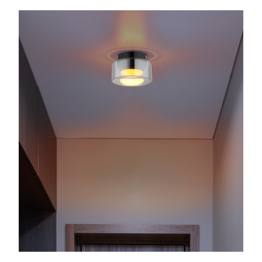 Globo - LED taklampa 1xGX53/6W/230V diameter 13 cm rökig/svart