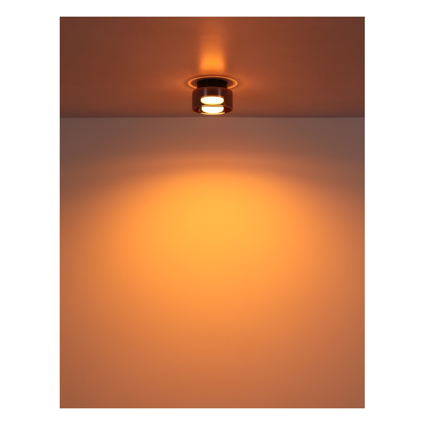 Globo - LED taklampa 1xGX53/6W/230V diameter 13 cm rökig/svart