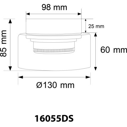 Globo - LED taklampa 1xGX53/6W/230V diameter 13 cm rökig/svart