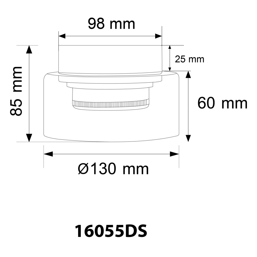 Globo - LED taklampa 1xGX53/6W/230V diameter 13 cm rökig/svart