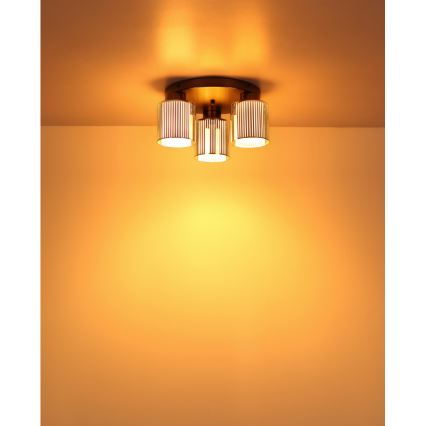 Globo - Taklampa 3xE27/60W/230V, glänsande krom, Ø 34,5 cm