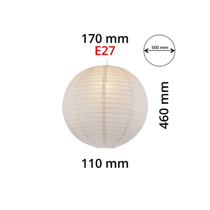 GLOBO 16911 - Lampskärm för ljuskrona VARYS E27 diameter 50 cm