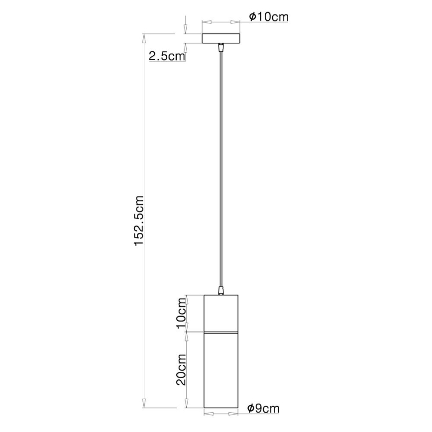 Globo - Taklampa 1xE27/25W/230V Ø 10,5 cm svart