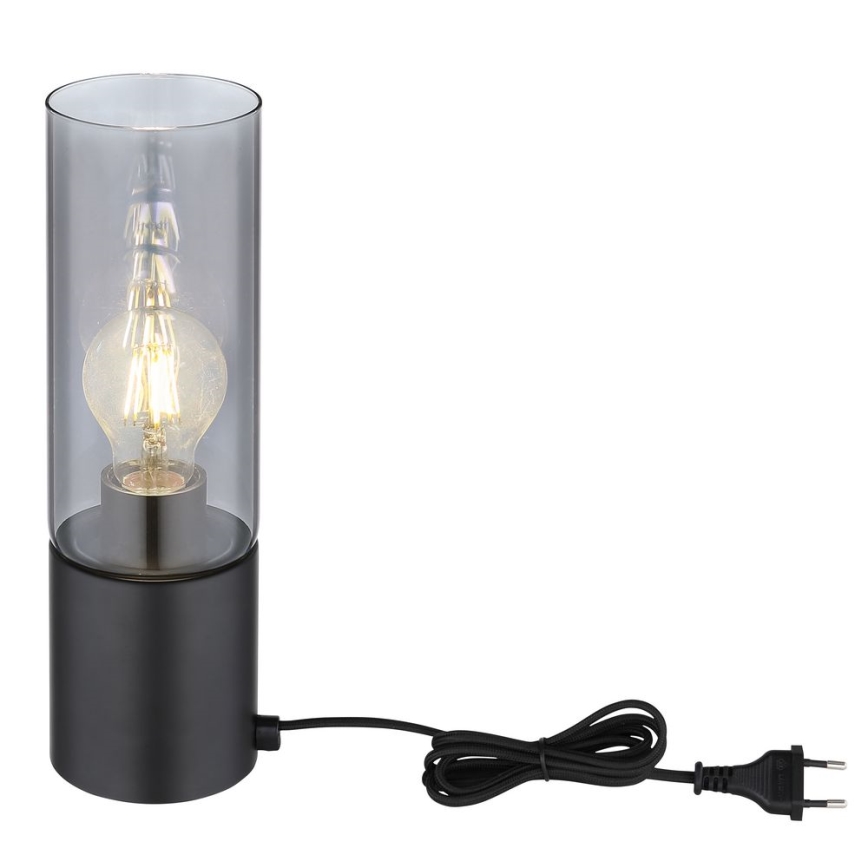 Globo - Touchbordslampa 1xE27/25W/230V Ø 9 cm svart
