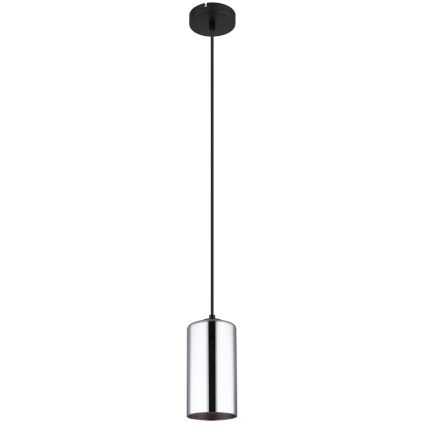 Globo - Ljuskrona med textilsladd 1xE27/25W/230V diameter 11 cm svart