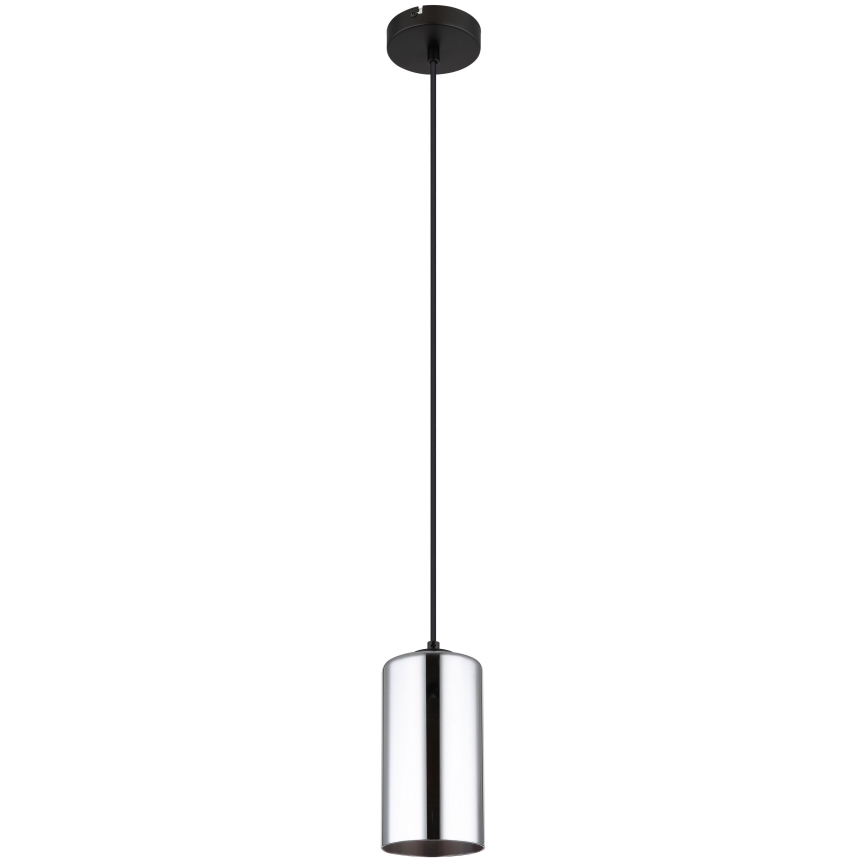 Globo - Ljuskrona med textilsladd 1xE27/25W/230V diameter 11 cm svart