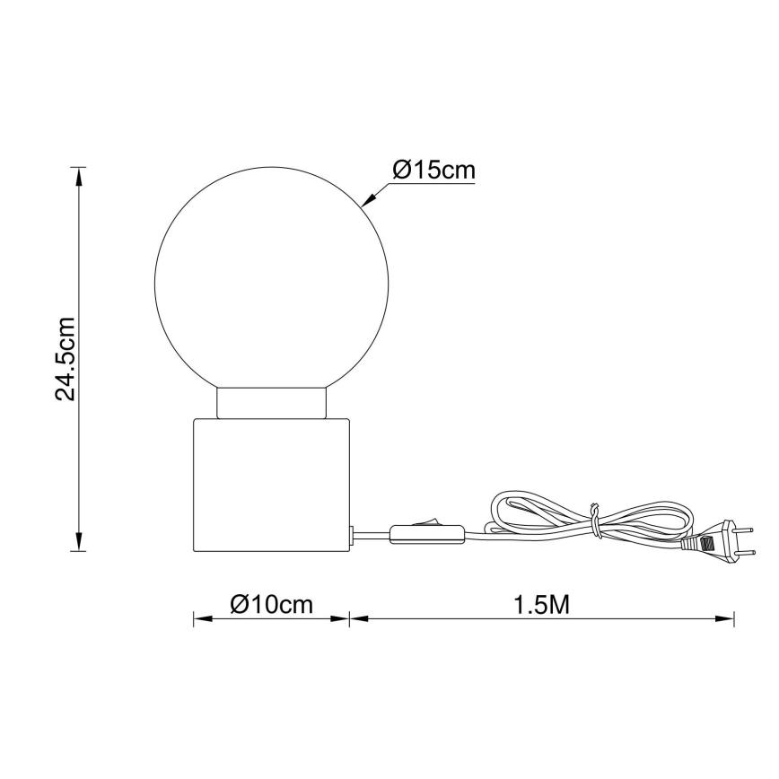 Globo - Bordslampa 1xE14/25W/230V svart