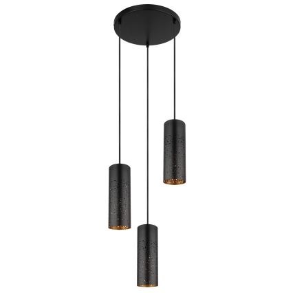 Globo - Ljuskrona med textilsladd 3xE27/40W/230V