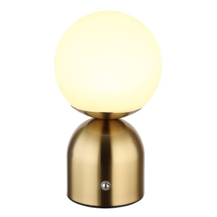 Globo - LED ljusreglerad bordslampa touch LED/2,5W/3,7V 2700K/4000K/6500K 1800 mAh USB mässing
