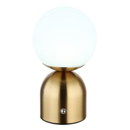 Globo - LED ljusreglerad bordslampa touch LED/2,5W/3,7V 2700K/4000K/6500K 1800 mAh USB mässing