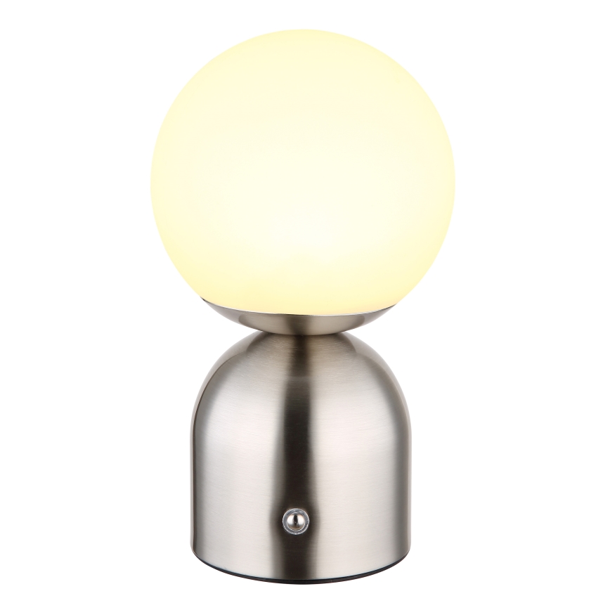 Globo - LED ljusreglerad bordslampa touch LED/2,5W/3,7V 2700K/4000K/6500K 1800 mAh USB matt krom