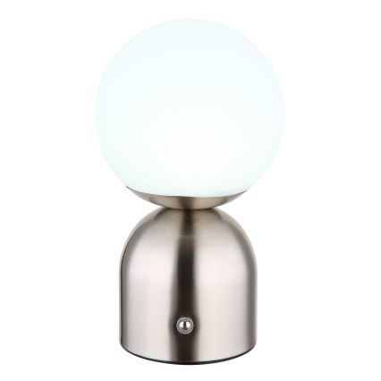 Globo - LED ljusreglerad bordslampa touch LED/2,5W/3,7V 2700K/4000K/6500K 1800 mAh USB matt krom
