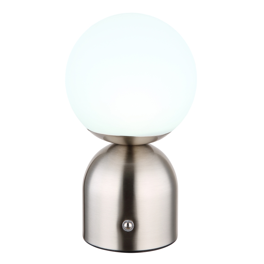 Globo - LED ljusreglerad bordslampa touch LED/2,5W/3,7V 2700K/4000K/6500K 1800 mAh USB matt krom